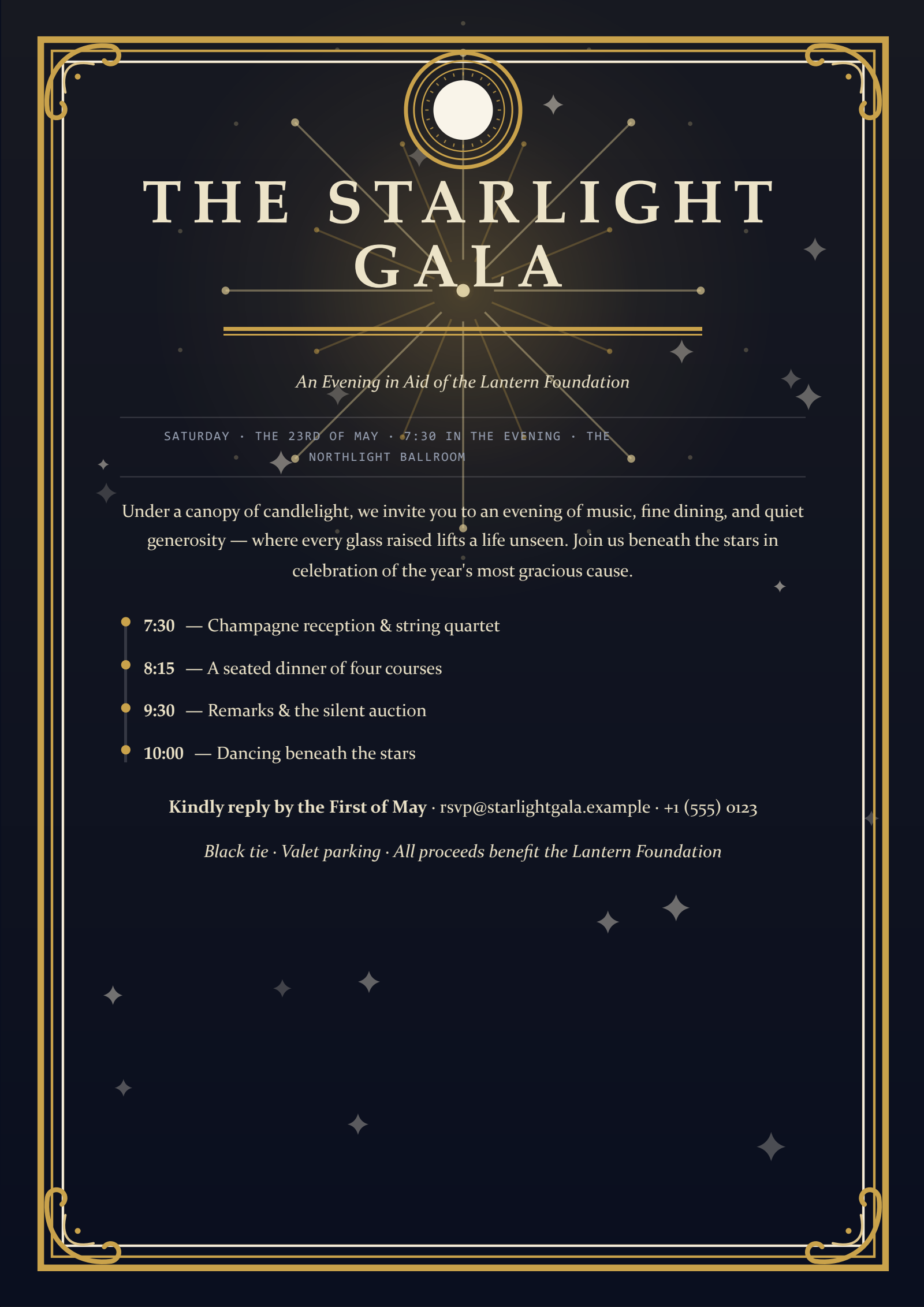 PagePress gala invitation — Turn a plain request into a beautifully designed document — powered by an AI that runs entirely on your own machine.