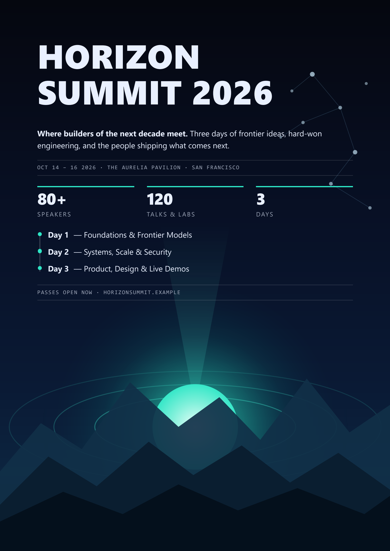 PagePress summit poster — Turn a plain request into a beautifully designed document — powered by an AI that runs entirely on your own machine.